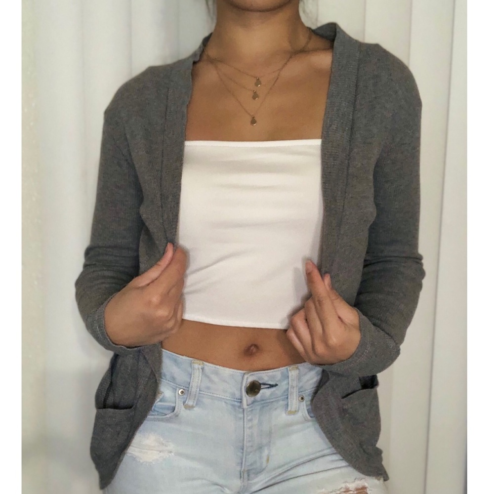 Gray Lightweight Cardigan